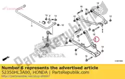 Aqui você pode pedir o arm assy., r. Rr. Diminuir em Honda , com o número da peça 52350HL3A00: