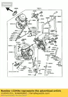 110441351, Kawasaki, suporte, cabo do acelerador vn750-a2 kawasaki vn 750 1986 1987 1988 1989 1993 1994, Novo