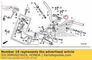 Honda 53130MGSD30ZA support assy., poignée uppe - La partie au fond