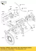 430440076, Kawasaki, support-comp-étrier, rr kawasaki kle versys e f 650 abs , Nouveau