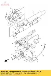 yamaha 4WM148710000 tuyau 1 - La partie au fond