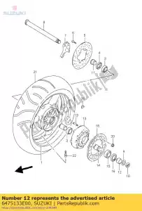 Suzuki 6475133E00 afstandshouder, as, l - Onderkant