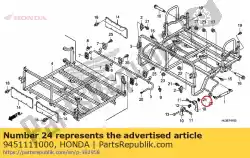 Ici, vous pouvez commander le circlip, externe, 11mm auprès de Honda , avec le numéro de pièce 9451111000: