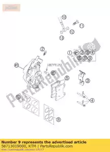 ktm 58713019000 piston de frein duke 2002 - La partie au fond