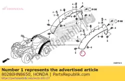 Aqui você pode pedir o fender, over em Honda , com o número da peça 80280HN8650: