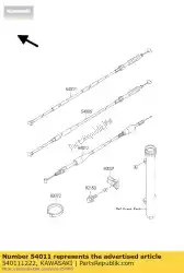 kabel-koppeling van Kawasaki, met onderdeel nummer 540111222, bestel je hier online: