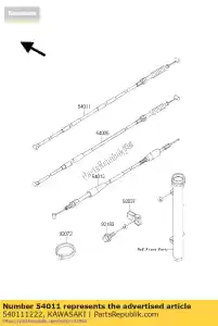 Kawasaki 540111222 kabel-koppeling - Onderkant