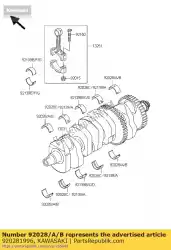 Here you can order the bushing,crank,#1,b from Kawasaki, with part number 920281996: