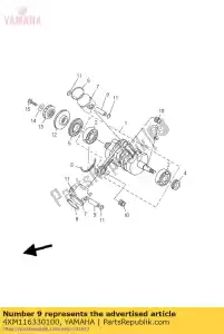 yamaha 4XM116330100 perno, pistone - Il fondo