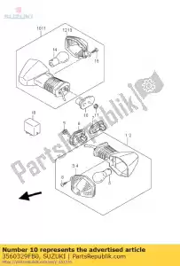 Suzuki 3560329FB0 lamp assy,rear - Bottom side