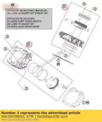 Here you can order the cylinder and piston cpl. From KTM, with part number 60630038000: