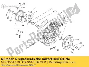 Piaggio Group GU03634010 afstandhouder - Onderkant