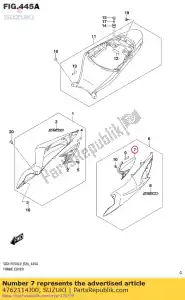 Suzuki 4762114J00 capa, moldura rea - Lado inferior