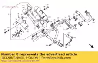 18328KRNA00, Honda, blijf, rr. ex. pijp beschermer honda crf 250 2007 2008 2009, Nieuw