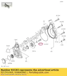 Here you can order the bolt,flanged,6x22 from Kawasaki, with part number 921541069: