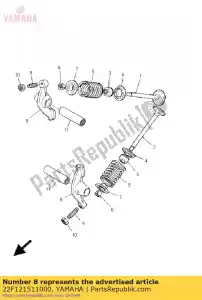 yamaha 22F121511000 bras, culbuteur - La partie au fond