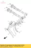 5EB121760000, Yamaha, roda dentada, corrente de came yamaha yzf r 600 1999 2000 2001 2002 2003 2004 2005, Novo