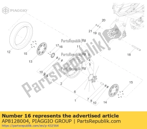 aprilia AP8128004 wheel speed sensor. left front - Bottom side