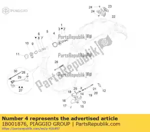 Piaggio Group 1B001876 corps de serrure - La partie au fond