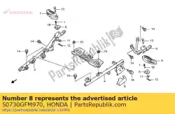 Aquí puede pedir brazo, l. Paso de pasajero de Honda , con el número de pieza 50730GFM970: