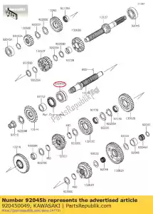 Kawasaki 920450049 cuscinetto-ball, dac2857nssh - Il fondo