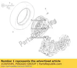 ruota posteriore van Piaggio Group, met onderdeel nummer 1C005544, bestel je hier online: