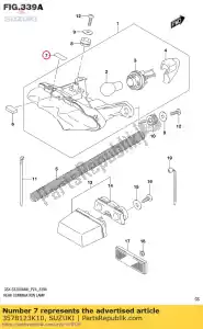 suzuki 3578123K10 coussin, lampe de peigne arrière - La partie au fond