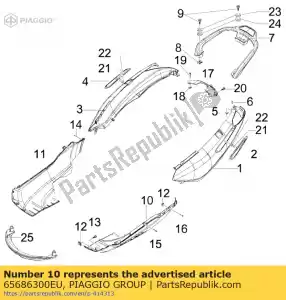 Piaggio Group 65686300EU spoiler sinistro - Il fondo