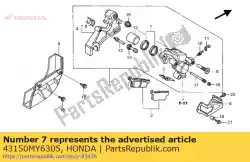 Qui puoi ordinare caliper sub assy., rr. Freno (nissin) da Honda , con numero parte 43150MY6305: