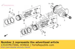 Qui puoi ordinare pistone (std.) da Honda , con numero parte 13101MCT000: