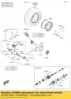 41009Y009, Kawasaki, 01 pneu, rr kawasaki  700 2019 2020 2021, Nouveau