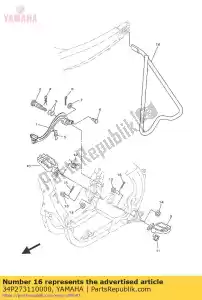 yamaha 34P273110000 stand, côté - La partie au fond