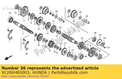 Aqui você pode pedir o selo de óleo, 22x36x6 em Honda , com o número da peça 91206HB3003: