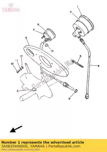 Yamaha 5A0835400000 zespó? tachometru - Dół