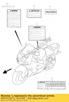 6831933E71, Suzuki, etiqueta, general w suzuki vs intruder glp gsf bandit s gz marauder  glu u sv gl sa gn gsx hayabusa r rf tu xtu f gsxr vz xf freewind su ru1 gs eu fu2 dr seu xt ru2 tr street magic vl lc se e fu ru inazuma tl gn250e gs500e gsf1200ns gsf600n gsf600s gsx600f r1100w r750 rf600r, Nuevo