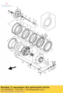 suzuki 2110048G01 gear assy,prima - Bottom side