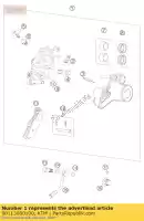 60113080100, KTM, étrier de frein arrière 'id450ff06 ktm super enduro 950 2006 2007 2008 2009, Nouveau