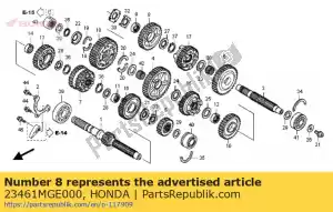 honda 23461MGE000 gear, countershaft third (30t) - Bottom side