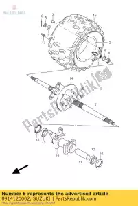 Suzuki 0914120002 nut - Bottom side