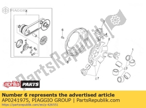 aprilia AP0241975 screw m4x8 - Bottom side