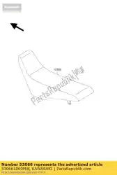 seat-assy, ?? Dual, zwart klx300-a8 van Kawasaki, met onderdeel nummer 530661060MW, bestel je hier online: