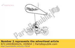Here you can order the no description available at the moment from Honda, with part number 87114KEBG00ZA: