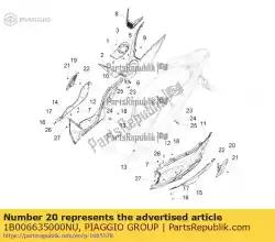 Aqui você pode pedir o apoio para os pés do passageiro esquerdo completo em Piaggio Group , com o número da peça 1B006635000NU: