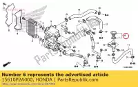 15610P2A000, Honda, tampa assy., enchimento de óleo honda sxs700m2p sxs700m4p 700 , Novo