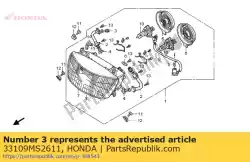 Here you can order the no description available at the moment from Honda, with part number 33109MS2611: