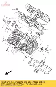 yamaha 4KM111900000 cover, cylinder head 1 - Bottom side