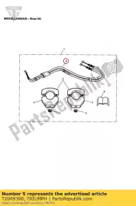 triumph T2049300 cable, throttle, twin - Bottom side
