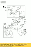 140911321RZ, Kawasaki, coperchio, asse anteriore, con kx250-l3 kawasaki kx 125 250 1999 2000 2001 2002 2003, Nuovo