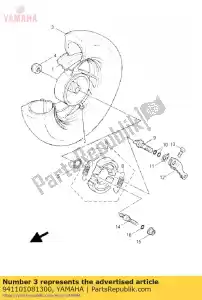 yamaha 941101081300 pneu (100 / 90-10 c-940 56j tl) - Lado inferior