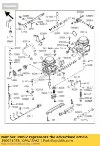 kawasaki 390921058 pin-hair vn800-a1 - Lado inferior